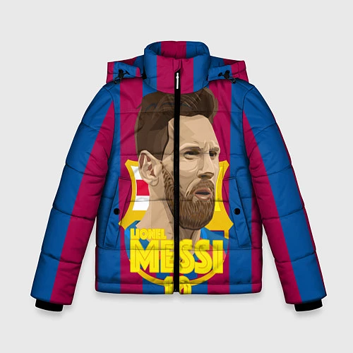 Зимняя куртка для мальчика FCB Lionel Messi / 3D-Светло-серый – фото 1