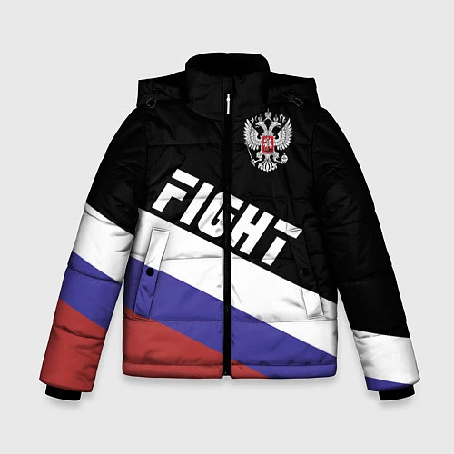 Зимняя куртка для мальчика Fight Russia / 3D-Светло-серый – фото 1