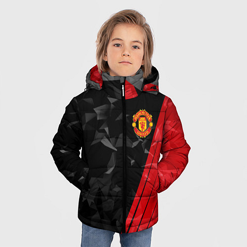 Зимняя куртка для мальчика FC Manchester United: Abstract / 3D-Черный – фото 3
