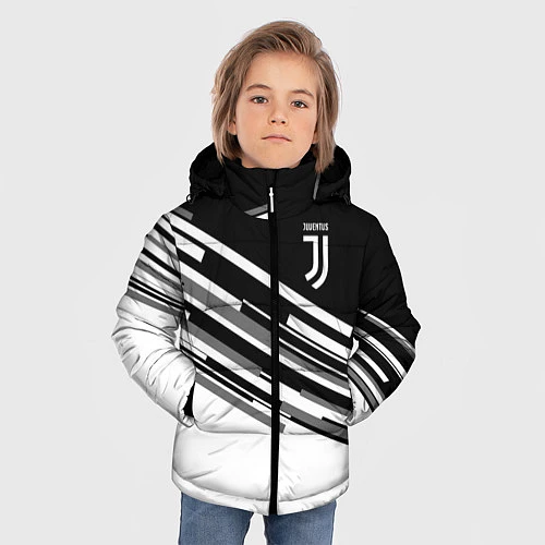 Зимняя куртка для мальчика FC Juventus: B&W Line / 3D-Черный – фото 3