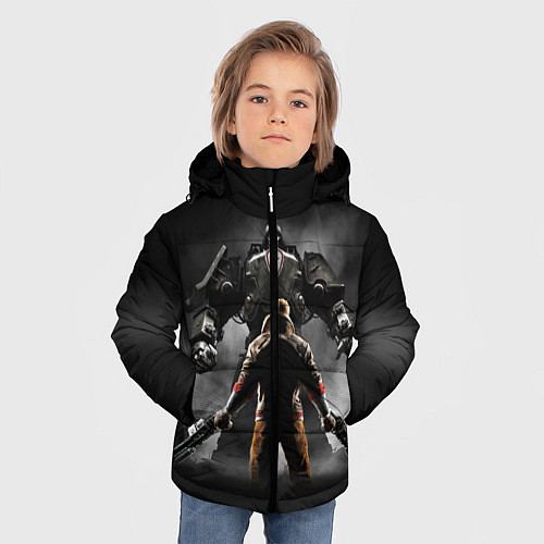 Зимняя куртка для мальчика Wolfenstein Battle / 3D-Черный – фото 3