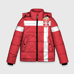 Куртка зимняя для мальчика Сборная Сербии, цвет: 3D-черный