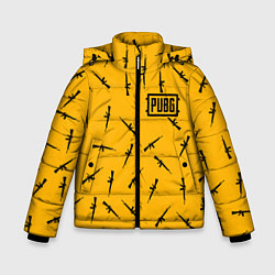 Куртка зимняя для мальчика PUBG: Yellow Weapon, цвет: 3D-черный