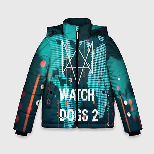 Зимняя куртка для мальчика Watch Dogs 2: Network Hack / 3D-Светло-серый – фото 1