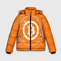 Куртка зимняя для мальчика Bitcoin Tech, цвет: 3D-светло-серый