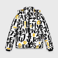 Куртка зимняя для мальчика Letters bombing, цвет: 3D-черный