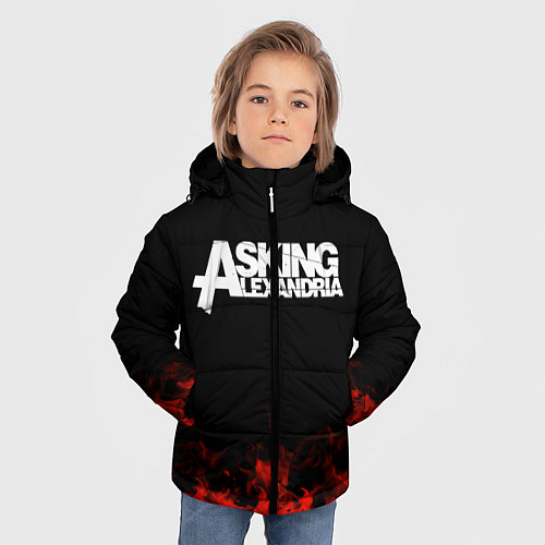 Зимняя куртка для мальчика Asking Alexandria: Flame / 3D-Красный – фото 3