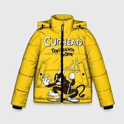 Куртка зимняя для мальчика Cuphead: Black Devil, цвет: 3D-светло-серый