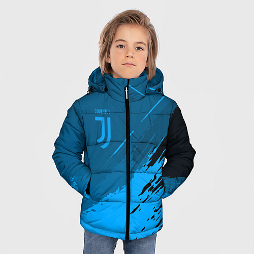 Зимняя куртка для мальчика FC Juventus: Blue Original / 3D-Черный – фото 3