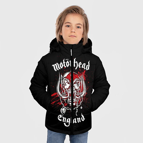 Зимняя куртка для мальчика Motorhead England / 3D-Черный – фото 3