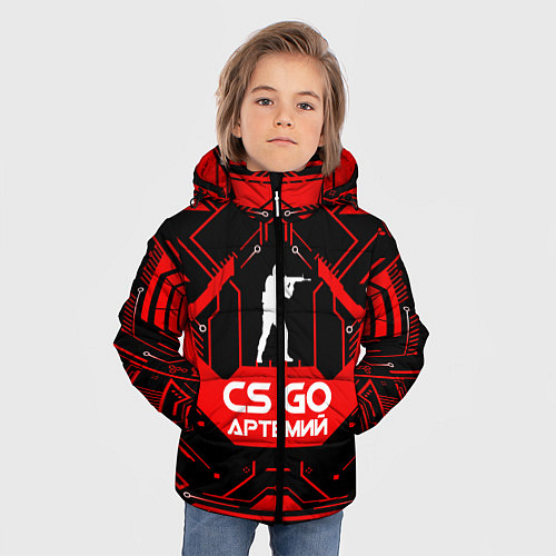 Зимняя куртка для мальчика CS:GO - Артемий / 3D-Черный – фото 3