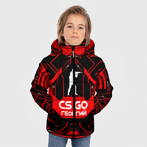 Зимняя куртка для мальчика CS:GO - Георгий / 3D-Черный – фото 3