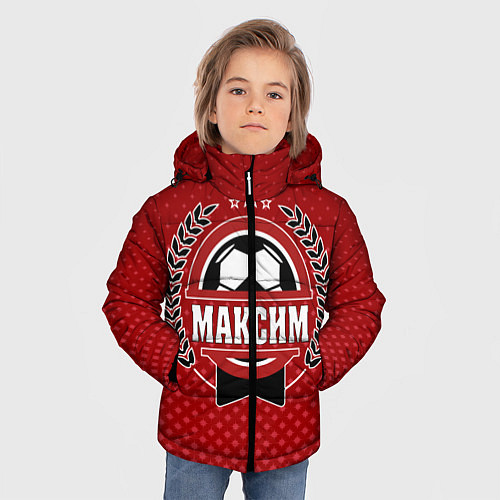 Зимняя куртка для мальчика Максим: звезда футбола / 3D-Черный – фото 3