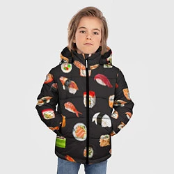 Куртка зимняя для мальчика Планета суши, цвет: 3D-черный — фото 2