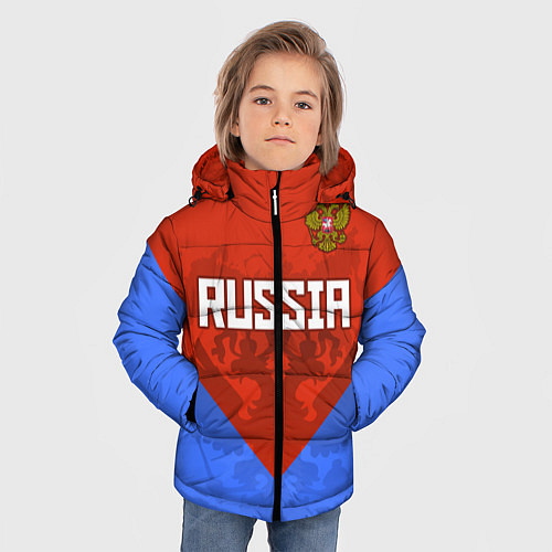 Зимняя куртка для мальчика Russia Red & Blue / 3D-Светло-серый – фото 3