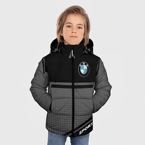 Зимняя куртка для мальчика BMW SPORT БМВ СПОРТ / 3D-Черный – фото 3