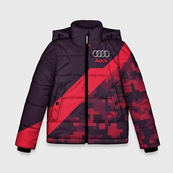 Куртка зимняя для мальчика Audi: Red Pixel, цвет: 3D-черный