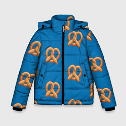 Куртка зимняя для мальчика Любитель крендельков, цвет: 3D-светло-серый