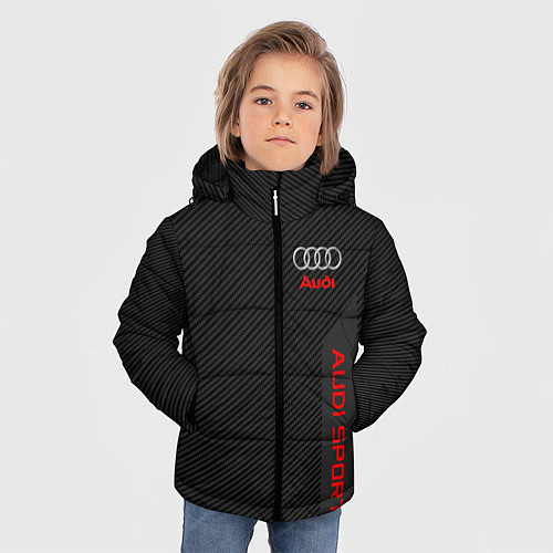 Зимняя куртка для мальчика Audi: Sport Line / 3D-Черный – фото 3
