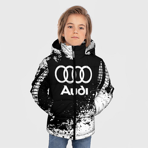 Зимняя куртка для мальчика Audi: Black Spray / 3D-Черный – фото 3
