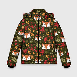 Куртка зимняя для мальчика Осенние лисички, цвет: 3D-красный