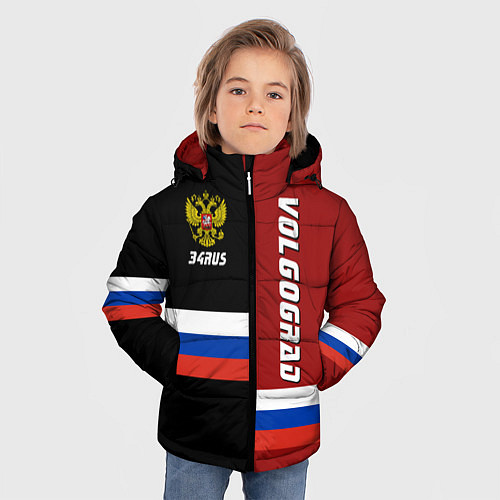Зимняя куртка для мальчика Volgograd, Russia / 3D-Черный – фото 3