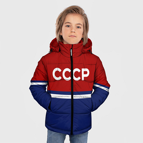 Зимняя куртка для мальчика СССР: Спортсмен / 3D-Черный – фото 3