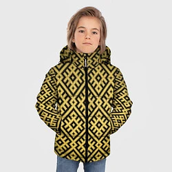 Куртка зимняя для мальчика Обережная вышивка, цвет: 3D-черный — фото 2
