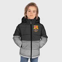 Куртка зимняя для мальчика ФК Барселона: Серый стиль, цвет: 3D-светло-серый — фото 2