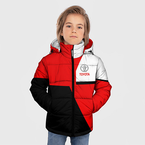Зимняя куртка для мальчика Toyota Sport / 3D-Черный – фото 3
