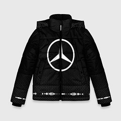 Куртка зимняя для мальчика Mercedes: Black Abstract, цвет: 3D-черный