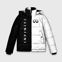 Куртка зимняя для мальчика Infiniti: Black & White, цвет: 3D-светло-серый