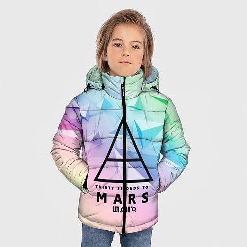 Зимняя куртка для мальчика 30 Seconds to Mars / 3D-Светло-серый – фото 3