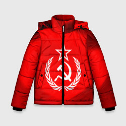 Куртка зимняя для мальчика Патриот СССР, цвет: 3D-черный