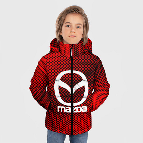 Зимняя куртка для мальчика Mazda: Red Carbon / 3D-Черный – фото 3