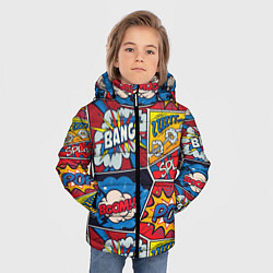 Куртка зимняя для мальчика Pop art pattern, цвет: 3D-светло-серый — фото 2
