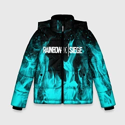 Куртка зимняя для мальчика R6S: Turquoise Flame, цвет: 3D-светло-серый