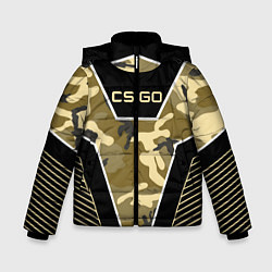 Куртка зимняя для мальчика CS:GO Khaki Camo, цвет: 3D-черный