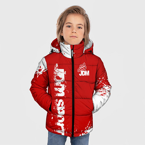 Зимняя куртка для мальчика Eat Sleep JDM: Red Style / 3D-Черный – фото 3