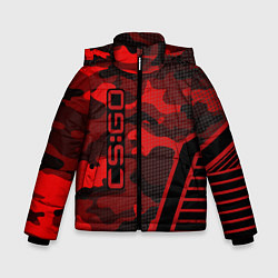 Куртка зимняя для мальчика CS:GO Red Camo, цвет: 3D-красный