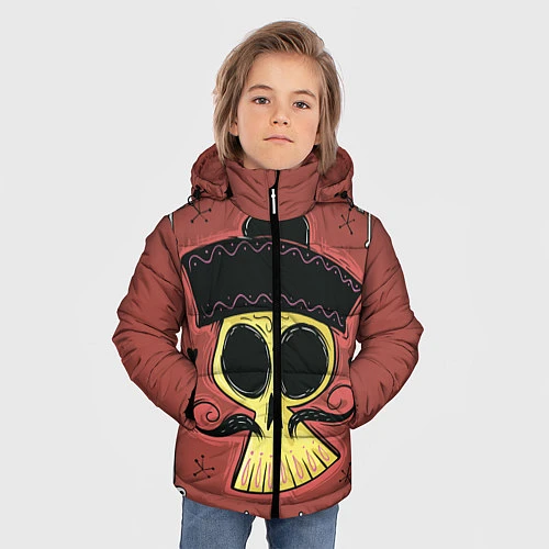 Зимняя куртка для мальчика Dia de los Muertos / 3D-Черный – фото 3