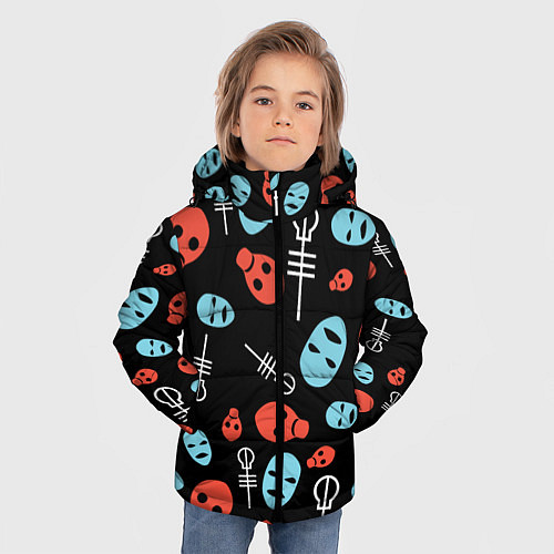 Зимняя куртка для мальчика Twenty One Pilots: Faces / 3D-Черный – фото 3