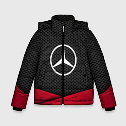 Куртка зимняя для мальчика Mercedes Benz: Grey Carbon, цвет: 3D-черный