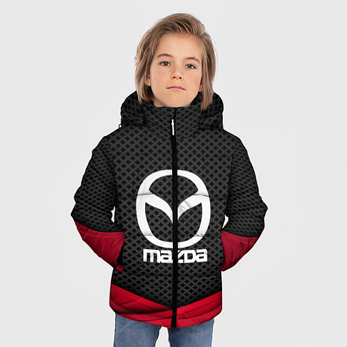Зимняя куртка для мальчика Mazda: Grey Carbon / 3D-Черный – фото 3