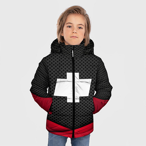 Зимняя куртка для мальчика Chevrolet: Grey Carbon / 3D-Черный – фото 3