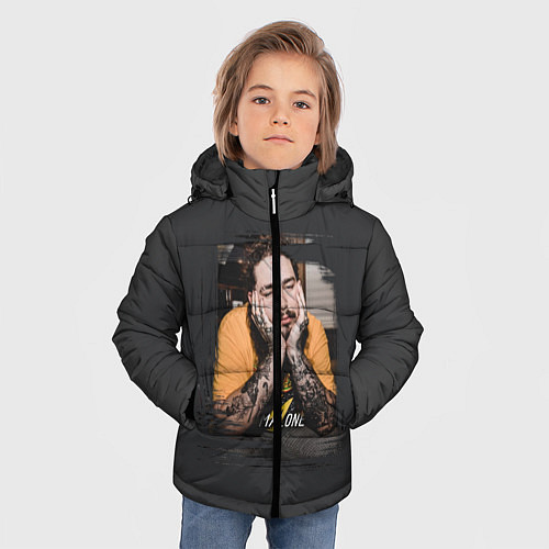 Зимняя куртка для мальчика Post Malone / 3D-Черный – фото 3