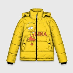 Куртка зимняя для мальчика Lisa Simpson, цвет: 3D-черный