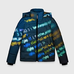 Куртка зимняя для мальчика Programming Collection, цвет: 3D-черный