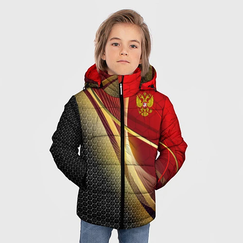 Зимняя куртка для мальчика RUSSIA SPORT: Gold Collection / 3D-Черный – фото 3