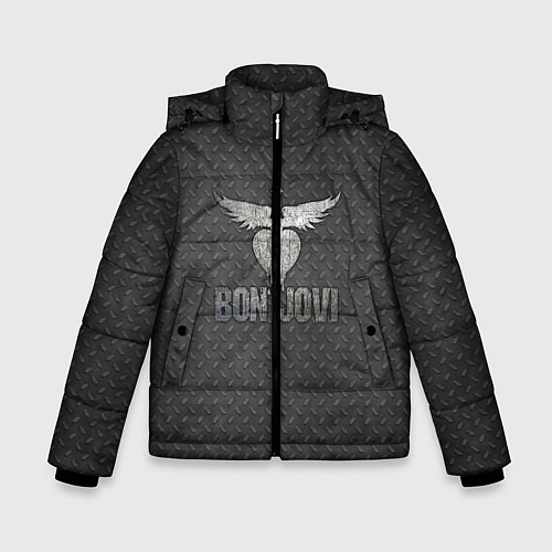 Зимняя куртка для мальчика Bon Jovi: Metallic Style / 3D-Светло-серый – фото 1